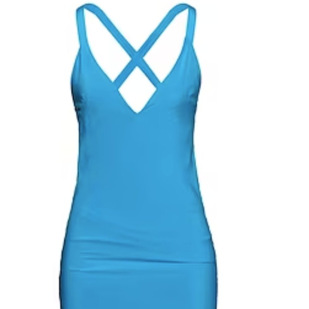 Haider Ackermann Silk Blue Party Dress New With Tags